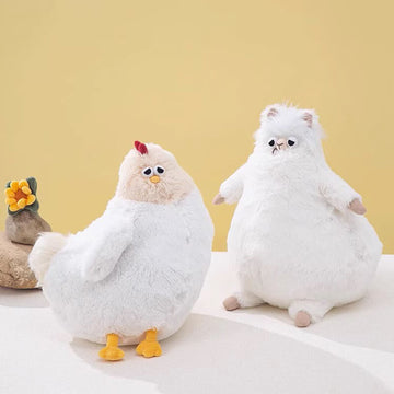 Sad Animal Stuffed Plush Toy, Chicken Alpaca Plushies